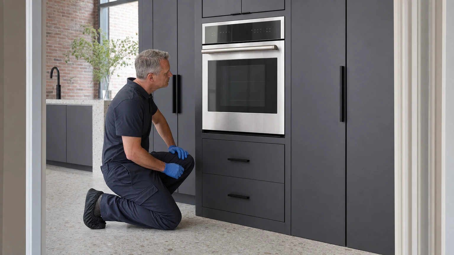 Built-in wall oven diagnostic visit in the service area